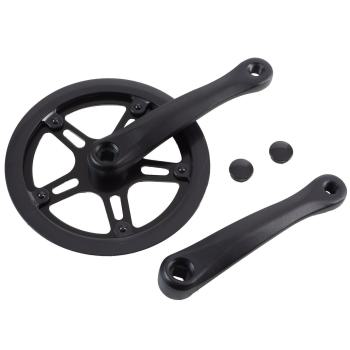 Kettenrad Garnitur 46-Zähne 170mm schwarz mit Kettenschutz