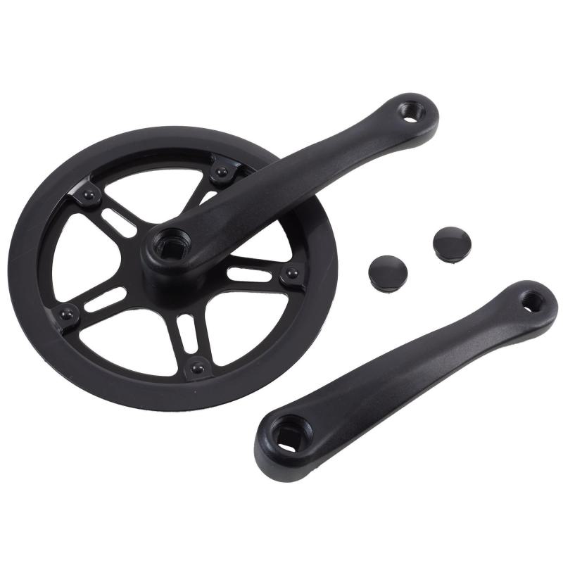 Kettenrad Garnitur 46-Zähne 170mm schwarz mit Kettenschutz
