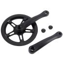 Kettenrad Garnitur 46-Zähne 170mm schwarz mit Kettenschutz